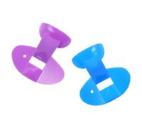 LALADEFIEE 2pcs Plastic Nose Flutes for Breath and Throat Training, Musical Nose Whistle Set with Blue and Purple Colors, Oral Muscle and Speech Clarity Trainer for Boys and Girls