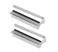 LALADEFIEE 2pcs Professional Stainless Steel Guitar Slides Hard-chrome Plated Finger Slide for Electric Acoustic Lap Steel Guitar Players Tone Bar Accessories