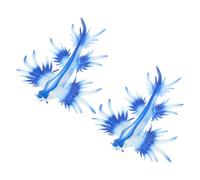LALADEFIEE 2Pcs Realistic Sea Slug Model Figures Soft Plastic Simulated Marine Animals Mini Ocean Creature Decorations for Desktop and Educational Play