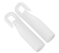 LALADEFIEE 2pcs Repair Replacement Curtain Hook Plastic Pom Material Universal Fit Blind Rod Hook White Sturdy Window Treatment Hardware Accessory