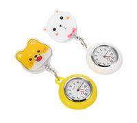 LALADEFIEE 2pcs Retractable Nurse Fob Watch Clip Lightweight Pocket Watch for Nurses Doctors Paramedics Easy to Read Arabic Markers Stylish Solid Color Design