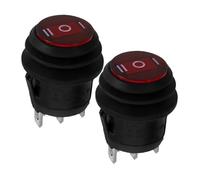LALADEFIEE 2pcs Round Rocker Switch Momentary Toggle for Boat Truck Camper Automotive Electrical Control