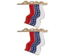 LALADEFIEE 2pcs Russian Flag Hat Pin with Sparkling Rhinestone and Alloy Material, Secure Attachment and Comfortable Experience, for Casual Gatherings and Business Meetings, Compact Waving