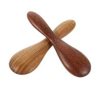 LALADEFIEE 2pcs Sandalwood Facial Massage Tools Spoons for Precise Mask Application Contour-fitting Back Scraping Tool Skincare Spatulas for Even Cream Distribution and Travel Use