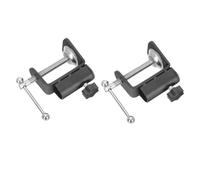 LALADEFIEE 2Pcs Shape Cantilever Bracket Table Mount Clamps with Anti-skid Silicone Pads for Sturdy Microphone Stand Desk Retaining Clips