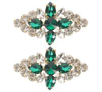 LALADEFIEE 2pcs Shoe Clips Crystal RhineStone Flower Shoe Clips Women High Heel Charms for Bride Heels Sandal Clogs Sneaker Decoration