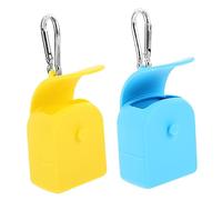LALADEFIEE 2pcs Silicone Coin Pouches with Hanging Hook Durable Key Storage Bags for Coins and Earphones Versatile Backpack Keychain Holders
