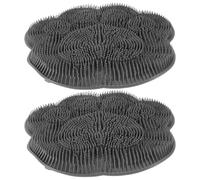 LALADEFIEE 2pcs Silicone Foot Scrubbers for Shower and Floor with Non-Slip Design to Remove Hard Foot Skin from Fatigue Suitable for Bathroom Massage and Exfoliating