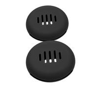 LALADEFIEE 2pcs Silicone Makeup Sponge Holder Portable Travel Case for Makeup Sponges Washable and Reusable Storage Organizer Sleek Black Design for Travel Essentials