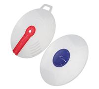 LALADEFIEE 2pcs Silicone Splatter Guard Lid Mixing Bowl Covers for Hand Mixer Anti-Splash Kitchen Tool for Whisking Beating Blending Heat-Resistant Protective Barrier for Safer Cooking