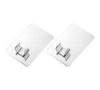 LALADEFIEE 2pcs Silver Nail Art Palettes with Finger Ring for Mixing and Blending Colors, Medium Stainless Steel Makeup Color Tray for DIY Nail Art and Home Use