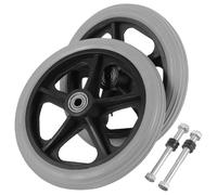 LALADEFIEE 2Pcs Small Front Wheel Replacements for Wheelchairs Solid Tire Castor Wheels with Strong Bearing Capacity for Indoor and Outdoor Smooth Rolling