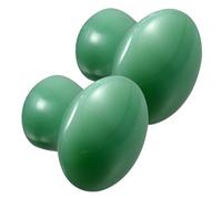 LALADEFIEE 2Pcs Small Green Mushroom Shaped Jade Facial Massagers Tools for Gentle Skin Massage and Wrinkle Relaxation