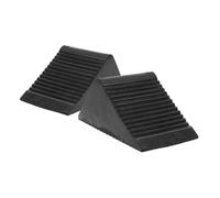 LALADEFIEE 2pcs Solid Rubber Wheel Chocks 12.5x7.5x6cm Non-Slip Parking Bumpers for Cars and Trucks Portable Heavy Duty Trailer Accessories for Utility Vehicles