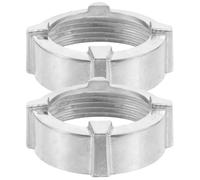 LALADEFIEE 2pcs Stainless Steel Meat Grinder Nut - Threaded Coupling Ring for Blades & Plates - Industrial Strength Retaining Ring for Home & Commercial Grinders