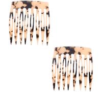LALADEFIEE 2pcs Teeth Hair Comb for Women Simple Side Styling Accessory for Fine Thin Hair Lightweight Acetate Material Minimalist Management