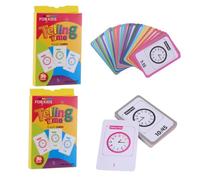 LALADEFIEE 2pcs Telling Time Teaching Game Educational Clock for Ages 6-8 Creative Learning Tool for First and Second Grade Early Development