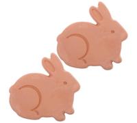 LALADEFIEE 2pcs Terracotta Bread Warmer Stone Rabbit Shape Rustic Pastry Warmer and Bread Basket Keeper Natural Temperature Regulating Food Storage for Sourdough Tortillas Biscuits Farmhouse