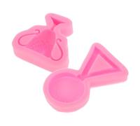 LALADEFIEE 2Pcs Trophy Silicone Molds for Baking - 3D Chocolate and Fondant Cake Decoration Molds, Pink Non-Stick Silicone Prize Trophy Accessory for Cupcake, Candy, and Pastry Crafting