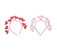 LALADEFIEE 2pcs Valentine’s Day Heart Hair Hoops Headbands for Party Hair Accessories Romantic Random Color Random Color