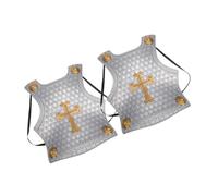 LALADEFIEE 2pcs Vintage Roman Armour for Cross Chest Plate Shield for Boys Cosplay Party Role Play Medieval Costume Dress Up