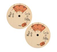 LALADEFIEE 2pcs Wooden Melody Tool Circle of Fifths for Musicians Chord Wheel Instrument Melody Wheel for Music Theory Practice