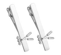 LALADEFIEE 2pcs Zinc Alloy Golf Tie Clips for Men Classic Necktie Pin Bars Shirt Accessories for Business Wedding Holiday and Daily Wear Stylish Suit Pins for Fathers and Husbands