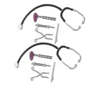 LALADEFIEE 2sets Scale Realistic Stethoscope and Medical Accessories Pretend Play Kit for Creative Storytelling and Hospital Simulation