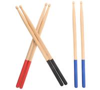 LALADEFIEE 3 Pairs Maple Wooden Drumsticks Anti-slip Handle Lightweight Musical Percussion Sticks for Students Adults Orchestra Players