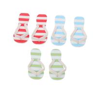 LALADEFIEE 3 Pairs Miniature Summer Slippers Doll House Scene Decor Micro-landscape Ornaments Cute Tiny Props for Beach Diorama and Photography Display