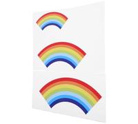 LALADEFIEE 3 Pcs Rainbow Decorative Car Decal Set for Vehicle Exterior and Electric Bike, Reflective PVC Car Sticker for Practical and Stylish Vehicle Exterior Decoration