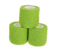 LALADEFIEE 3 Rolls Self Adhesive Sports Fixing for Wrist and Protection Medium Green Wraps for Outdoor Activities and Pet Injury Support