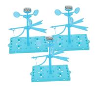 LALADEFIEE 3 Sets DIY Plastic Wind Indicator Science Kit for Classroom Experiment Stem Weather Vane Teaching Tool for Preschool Group Assembly Outdoor Use Cooperative Learning