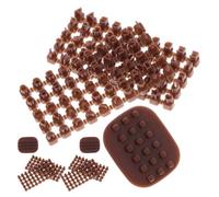 LALADEFIEE 3 Sets Mini Polymer Clay Letter Stamps, Brown Alphabet Silicone Molds for DIY Cookie Decorating, Pottery Embossing and Crafting, 100 Pieces Compact Stamps Kit