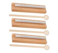 LALADEFIEE 3 Sets Wooden Hand Chimes for Classroom Management and Yoga Portable Handheld Bells with Unique Oriental Tone Percussion Instruments for Meditation Prayer and Mindfulness