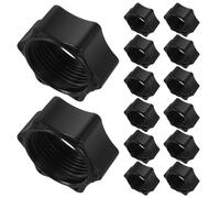 LALADEFIEE 30pcs Car Phone Holder Tightening Nut Replacement Set, Universal Car Mount Fixing Accessories for Bike and Motorcycle, Black Plastic Hexagonal Nuts Compatible with Automotive Brackets