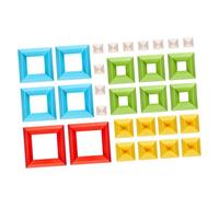 LALADEFIEE 30Pcs Educational Building Blocks for Ages Shape Learning for Fine Motor Skill Development Eye-hand Coordination Problem-solving Preschool Stem Construction