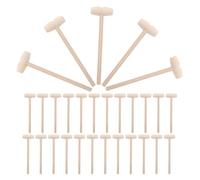 LALADEFIEE 30PCS Mini Wooden Mallet Set for - Small Natural Wood Hammer for Chocolate Breaking, Crab and Lobster Cracking, Educational Hammering Tool for Boys and