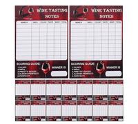 LALADEFIEE 30pcs Wine Tasting Score Cards Paper Red Elegant Versatile Design Structured Scoring Data-Driven Insights for Wine Tasting Event