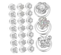 LALADEFIEE 36pcs Rhinestone and Pearl Spiral Hair Pins Set Mini Spiral Hair Clips for Women Bridesmaids Wedding Party Accessories