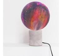 LALADEFIEE 3D Printed Moon and Night Sky Plastic Lamp Shade G9 Threaded Base 150mm Diameter Decorative Globe Lampshade for Table and Floor Replacement