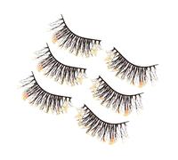 LALADEFIEE 3pairs Individual Fake Lashes Extensions Wispy Natural False Eyelashes Pack Makeup Accessories for Women