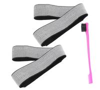 LALADEFIEE 3pcs Adjustable Non-slip Thick Elastic Wig Bands Set Hair Edge Brush for Secure Wig Fixing and Comfortable Wear, Suitable for Everyday Use