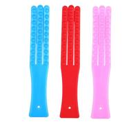LALADEFIEE 3pcs Body Massage Pat with Bendable Material Handheld Palm Muscle Massager for Back Relief Portable Tapping Tools for Computer Users Red Blue Pink Random Color