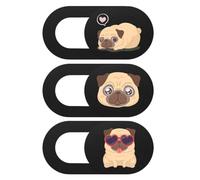 LALADEFIEE 3pcs Camera Privacy Covers Dog Pattern Movable Slider Anti-hacking Abs Material Small Thin Lightweight Covers for Tablet Desktop Computer Accessories