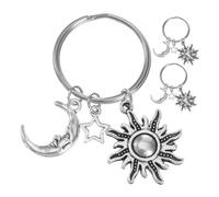 LALADEFIEE 3pcs Celestial Keychain Moon Decor Chic Key for Handbags Luggage Night Polished Finish