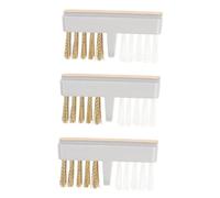 LALADEFIEE 3pcs Copper Wire Cleaning Brushes for Nail Drill Bits Salon Nail Art Tool Bristles for Polishing and Electric Grinding Machine Cleaning