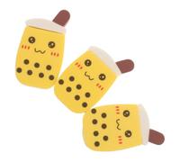 LALADEFIEE 3pcs Cute Milk Tea Cup Shape Makeup Puff for Foundation and Concealer Dry Wet Beauty Sponge