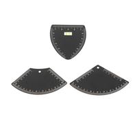 LALADEFIEE 3Pcs Eyebrow Measuring Tool Set Black Horizontal Semi-Circle, Fan, and Triangle Stencils - Portable Brow Positioning Ruler for Precise Eyebrow Shaping and Fast Makeup Application