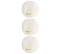 LALADEFIEE 3pcs Fluffy Four Leaf Shamrock Powder Puff Set for Face Makeup, Lightweight Plush Cloth Material with Embroidered Design, Washable and Reusable for Loose Powder Application